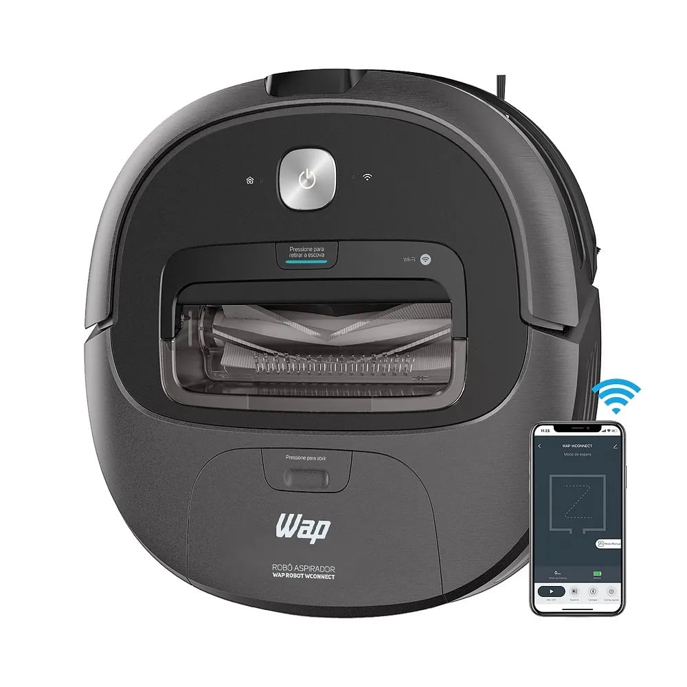 Robô Aspirador de Pó Wap WCONNECT Preto - Bivolt - Imagem 3